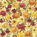 LUM Monarch Meadow Packed Floral - 100-026-023 Cream - Cotton Fabric