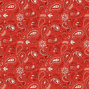 LUM Stripes And Stars Paisley - 140007-303 Red - Cotton Fabric