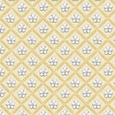 LUM Sweet Honey Bee Floral Grid - 115-011-220 Yellow - Cotton Fabric