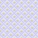 LUM Sweet Honey Bee Floral Grid - 115-011-440 Purple - Cotton Fabric