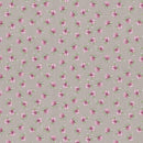 LUM Sweet Honey Bee Pink Floral Toss - 115-006-716 Gray - Cotton Fabric