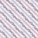 LUM Sweet Honey Bee Ticking Stripe - 115-010-041 Purple - Cotton Fabric