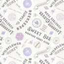 LUM Sweet Honey Bee Titles & Labels - 115-008-024 Cream - Cotton Fabric