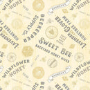LUM Sweet Honey Bee Titles & Labels - 115-008-272 Yellow - Cotton Fabric