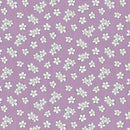 LUM Sweet Honey Bee White Floral Toss - 115-007-102 Purple - Cotton Fabric