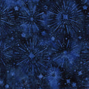 LUM Twilight Realm Sunburst Stars - 122564575 Marine - Cotton Batik Fabric