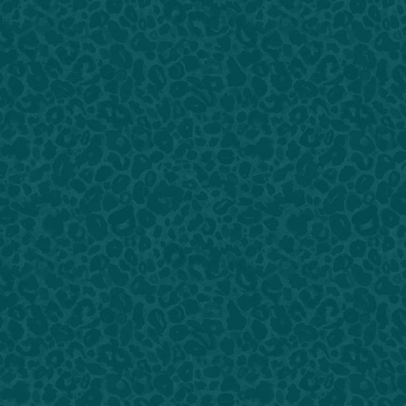 LUM Wild Garden Animal Print - 100010-999 Teal - Cotton Fabric