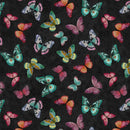 LUM Wild Garden Butterflies - 100007-792 Black - Cotton Fabric