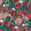 LUM Wild Garden Floral - 100004-915 Teal - Cotton Fabric