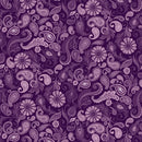 LUM Wild Garden Paisley - 100008-444 Purple - Cotton Fabric