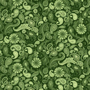 LUM Wild Garden Paisley - 100008-606 Green - Cotton Fabric
