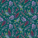 LUM Wild Garden Small Floral - 100006-945 Teal - Cotton Fabric