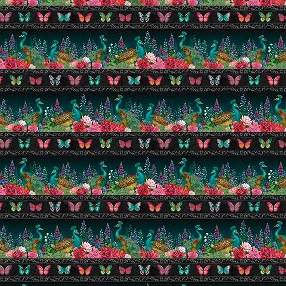 LUM Wild Garden Stripe - 100002-719 Multi - Cotton Fabric