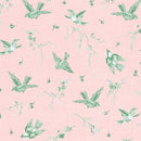 MAY Birdsong - 10651-PG Pink/Green - Cotton Fabric