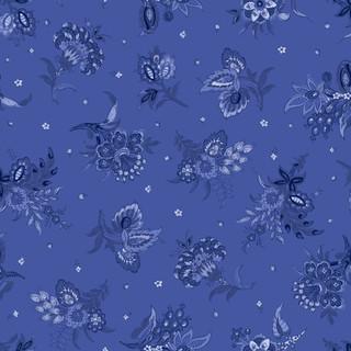 MAY French Quarter - 10602-B Medium Blue - Cotton Fabric