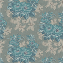 MAY Midnight Bloom - 11260-TQ Tan/Teal - Cotton Fabric