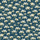 MAY Willoughby Daisy - 10523-N Navy - Cotton Fabric