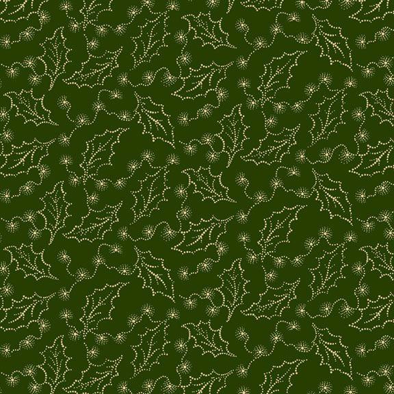 MB 108" Premium Quilt Back Holly - QB111337D-HUNTER - Cotton Fabric