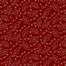 MB 108" Premium Quilt Back Holly - QB111337D-RED - Cotton Fabric
