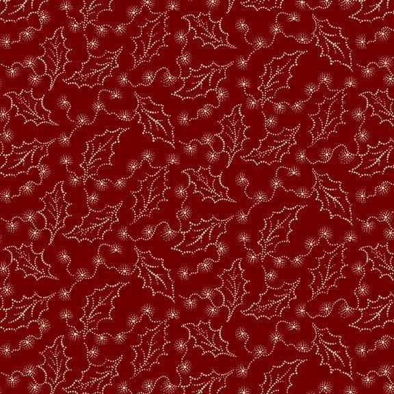 MB 108" Premium Quilt Back Holly - QB111337D-RED - Cotton Fabric