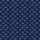 MB Anna B's Indigos Floral Toss - R101885D-NAVY - Cotton Fabric