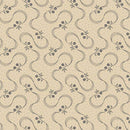 MB Anna B's Indigos Ribbons - R101883D-BEIGE - Cotton Fabric