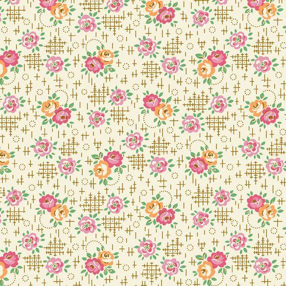 MB Aunt Grace Calicos - R350681-PINK Roses - Cotton Fabric