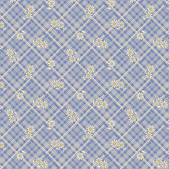 MB Aunt Grace Calicos - R350682-BLUE Lattice - Cotton Fabric