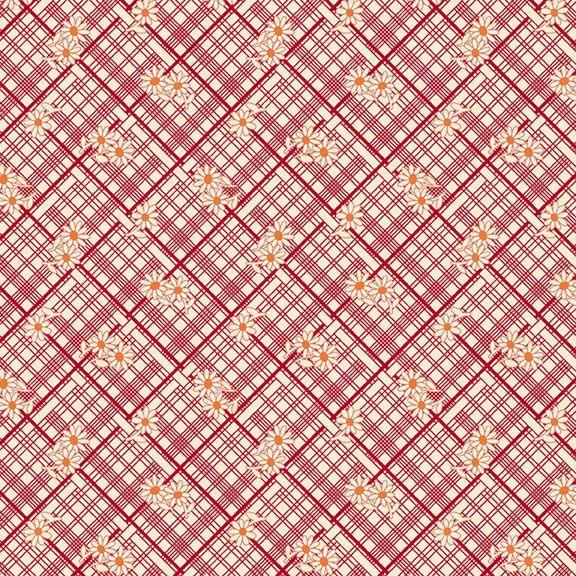 MB Aunt Grace Calicos - R350682-RED Lattice - Cotton Fabric