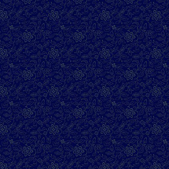 MB Betsy's Needlework Flower Garden - R171308D-NAVY - Cotton Fabric