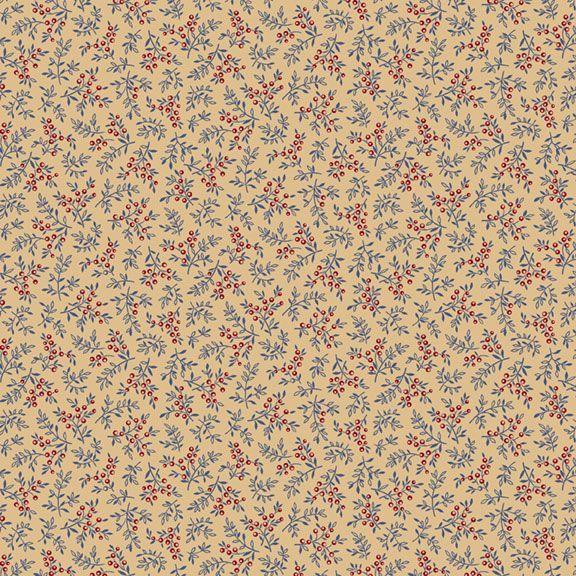 MB Betsy's Needlework Sprigs - R171317D-TAN - Cotton Fabric
