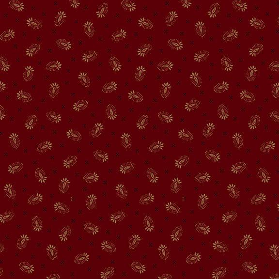 MB Betsy's Needlework Thistle Flower - R171309D-RED - Cotton Fabric