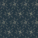 MB Blue Palisades Floral Spray - R222074D-NAVY - Cotton Fabric