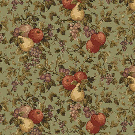 MB Bountiful Harvest Garden Harvest - R650941D-SAGE - Cotton Fabric