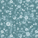 MB Buttercup & Blues Viney Floral - R022036D-BLUE - Cotton Fabric