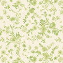 MB Buttercup & Blues Viney Floral - R022036D-LIME - Cotton Fabric