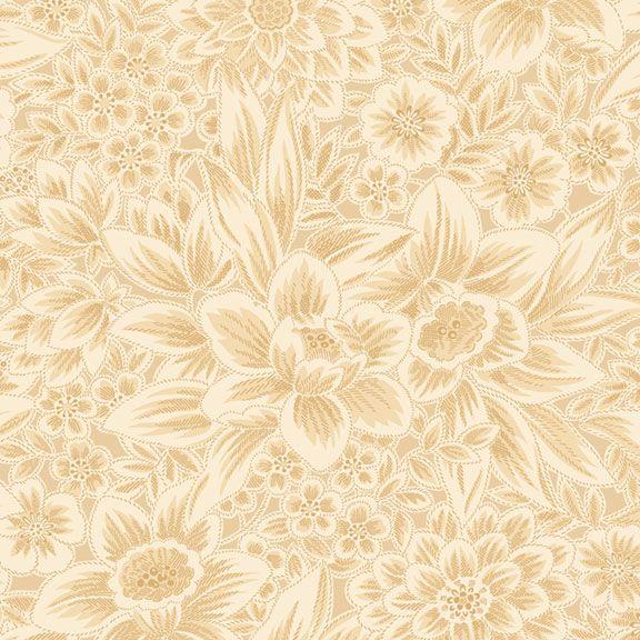MB Carrie's Caramels & Creams Floral - R101015D-CREAM - Cotton Fabric