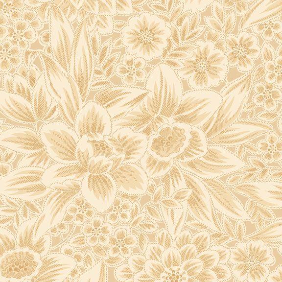 MB Carrie's Caramels & Creams Floral - R361014D-CREAM - Cotton Fabric