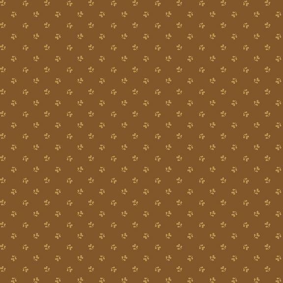 MB Carrie's Caramels & Creams Heart Flower - R101020D-COCOA - Cotton Fabric