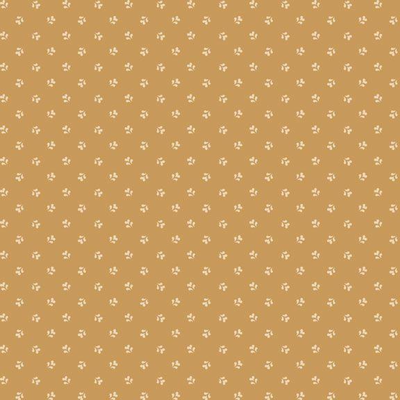 MB Carrie's Caramels & Creams Heart Flower - R101020D-HONEY - Cotton Fabric