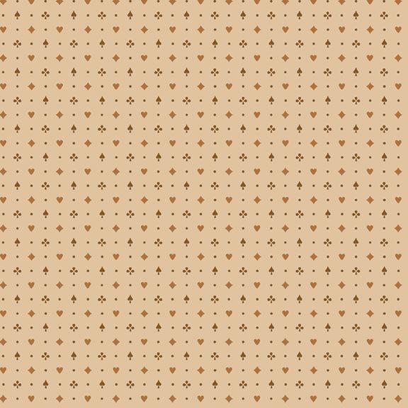 MB Carrie's Caramels & Creams Playing Card Symbols - R101018D-TAN - Cotton Fabric