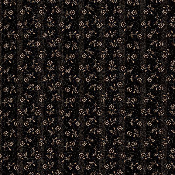 MB Cheddar and Coal III Daisy - R171479D-BLACK - Cotton Fabric