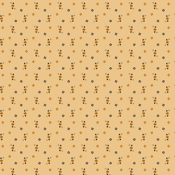 MB Cheddar and Coal III Triangle Dots - R171481D-CREAM - Cotton Fabric