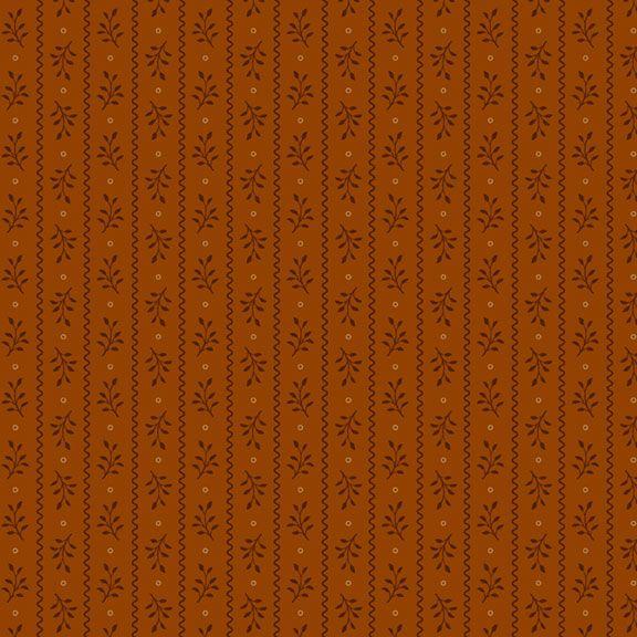 MB Colorful Coordinates & Stashing Stripes Sprig Stripe - R171445D-RUST - Cotton Fabric