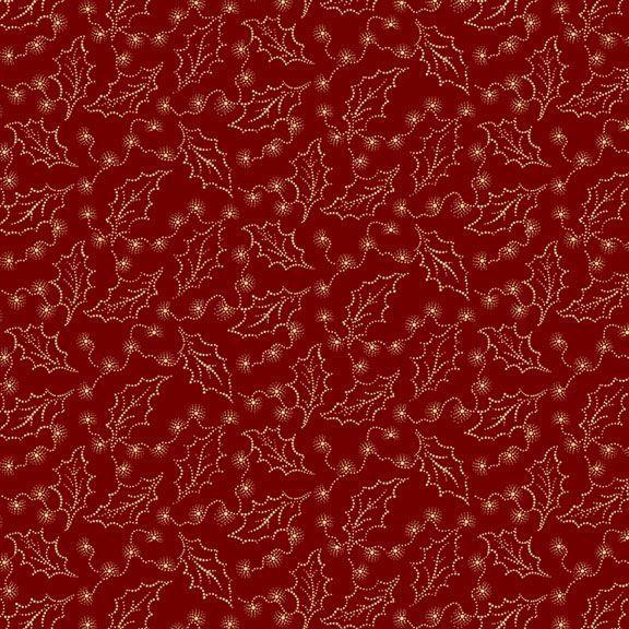 MB Cozy Christmas Holly - R111330D-RED - Cotton Fabric