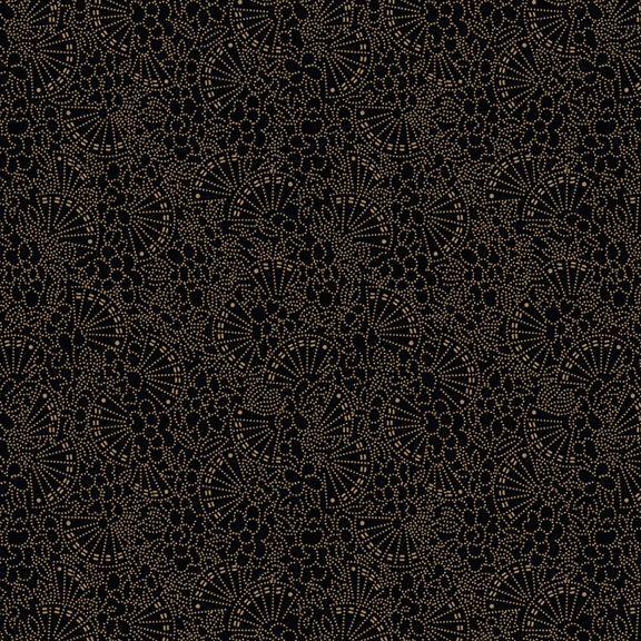 MB Elegant Estate Collection Fan - R331190D-BLACK - Cotton Fabric