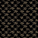 MB Elegant Estate Collection Flower Vine - R331188D-BLACK - Cotton Fabric