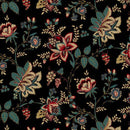MB Elegant Estate Collection Jacobean - R331185D-BLACK - Cotton Fabric