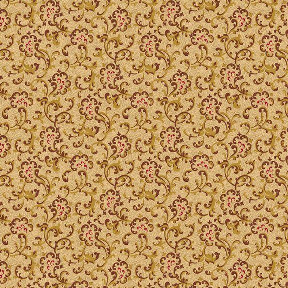 MB Elegant Estate Collection Scroll - R331189D-GOLD - Cotton Fabric