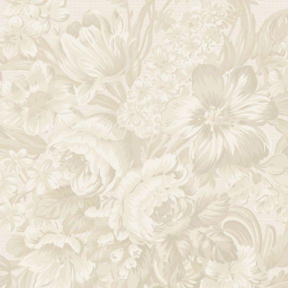 MB Flower Garden 108" Large Floral - QB541208D-IVORY - Cotton Fabric